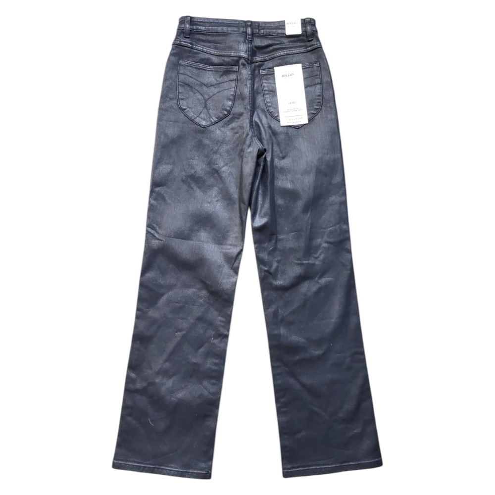 Rolla's Heidi Loose Jeans Coated Black NWT - Picture 10 of 16